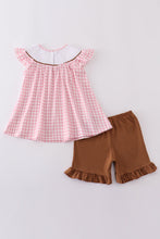 Load image into Gallery viewer, Pink western embroidery smocked set
