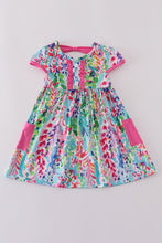 Load image into Gallery viewer, Rainbow garden print mom&amp;me dress
