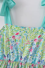 Load image into Gallery viewer, Ocean bloom print mom tiered dress
