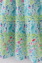Load image into Gallery viewer, Ocean bloom print mom tiered dress
