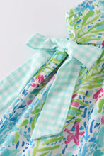 Load image into Gallery viewer, Ocean bloom print ruffle dress
