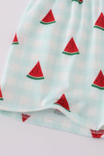 Load image into Gallery viewer, Red watermelon embroidery smocked set
