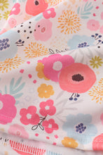 Load image into Gallery viewer, Pink floral print smocked dress
