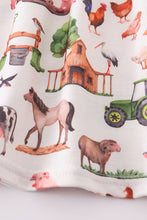 Load image into Gallery viewer, Khaki farm print bow girl set
