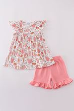 Load image into Gallery viewer, Pink baseball print girl set
