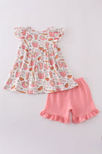 Load image into Gallery viewer, Pink baseball print girl set
