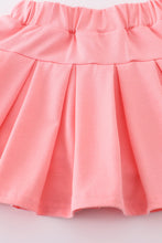 Load image into Gallery viewer, Pink baseball print girl skort set
