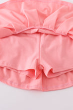 Load image into Gallery viewer, Pink baseball print girl skort set
