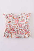Load image into Gallery viewer, Pink baseball print girl dress
