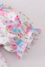 Load image into Gallery viewer, Blue petal meadow embroidery girl set
