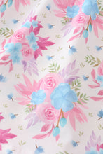 Load image into Gallery viewer, Blue petal meadow embroidery girl set

