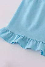 Load image into Gallery viewer, Blue petal meadow embroidery girl set
