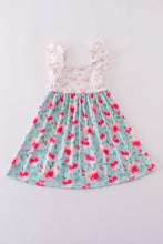 Load image into Gallery viewer, Blushing rose garden print girl dress
