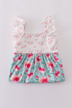 Load image into Gallery viewer, Blushing rose garden print girl dress
