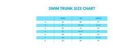 Load image into Gallery viewer, Navy Seersucker Atlanta Embroidery Boy Swim Trunks
