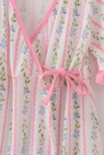Load image into Gallery viewer, Pink floral print mom ruffle dress
