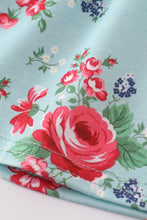 Load image into Gallery viewer, Rosebud bliss print smocked girl bloomer set
