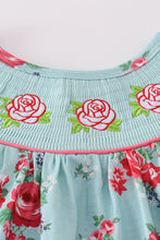 Load image into Gallery viewer, Rosebud bliss print smocked girl set
