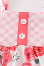 Load image into Gallery viewer, Pink floral print girl bloomer set
