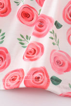 Load image into Gallery viewer, Pink floral print girl bloomer set
