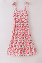 Load image into Gallery viewer, Pink floral print mom dress
