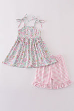 Load image into Gallery viewer, Mint pink floral print set
