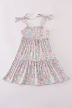 Load image into Gallery viewer, Mint pink floral print mom&amp;me tiered dress
