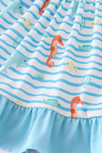 Load image into Gallery viewer, Blue marine creature embroidery set
