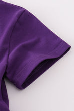 Load image into Gallery viewer, Purple gold LSU applique dress
