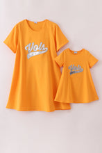 Load image into Gallery viewer, Orange tennessee vlos glitter dress
