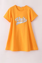 Load image into Gallery viewer, Orange tennessee vlos glitter dress
