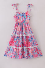 Load image into Gallery viewer, Tropical Sunset Waves mom tiered dress
