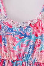 Load image into Gallery viewer, Tropical Sunset Waves mom tiered dress

