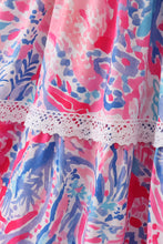 Load image into Gallery viewer, Tropical Sunset Waves mom tiered dress
