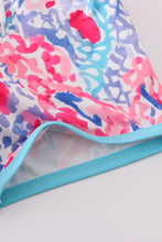 Load image into Gallery viewer, Tropical Sunset Waves swim trunks
