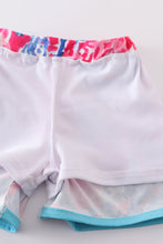 Load image into Gallery viewer, Tropical Sunset Waves swim trunks
