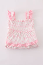 Load image into Gallery viewer, Pink bow smocked mom&amp;me tiered dress
