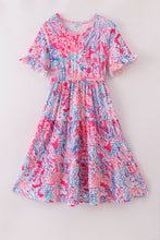 Load image into Gallery viewer, Pink Paradise Reef print mom&amp;me dress

