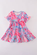 Load image into Gallery viewer, Pink Paradise Reef print mom&amp;me dress
