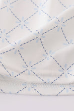 Load image into Gallery viewer, Blue bow classic lattice charm bloomer set
