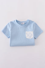 Load image into Gallery viewer, Blue classic lattice charm shorts set
