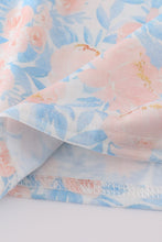 Load image into Gallery viewer, Blue bloom elegance smocked ruffle dress
