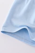 Load image into Gallery viewer, Blue zoo animals print shorts set
