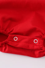 Load image into Gallery viewer, Red floral gingham ruffle bubble
