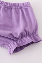 Load image into Gallery viewer, Purple sailboats embroidery bloomer set
