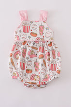 Load image into Gallery viewer, Pink baseball print gingham bubble
