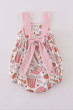 Load image into Gallery viewer, Pink baseball print gingham bubble
