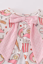 Load image into Gallery viewer, Pink baseball print gingham bloomer set
