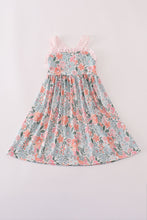 Load image into Gallery viewer, Green garden bloom ruffle dress
