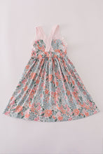 Load image into Gallery viewer, Green garden bloom ruffle dress
